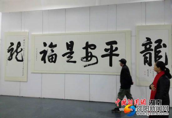 新邵刘省安榜书展长沙举行 百余幅作品展现“乡贤乡味”