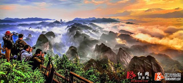 上“天脊”下“天梯” 尽览崀山八角寨风光
